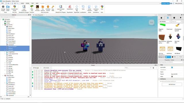 Как сделать NPC в Roblox Studio смотреть онлайн