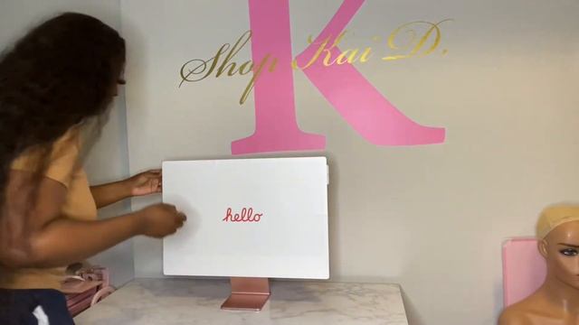 Pink M1 IMac Unboxing!! || Bluetooth Keyboard + Touch ID?