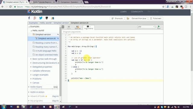 Kotlin Tutorial in Hindi | Comparison Operators смотреть онлайн