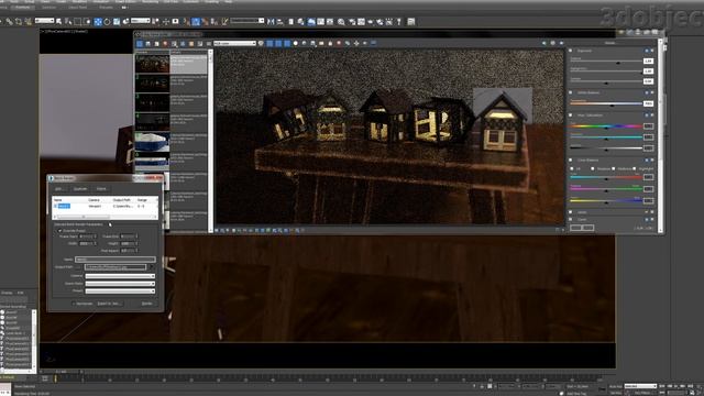 Batch render 3d max / Менеджер сцен / Рендер нескольких камер смотреть онлайн