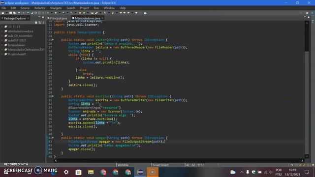 Manipulação de arquivos .txt com Java. смотреть онлайн