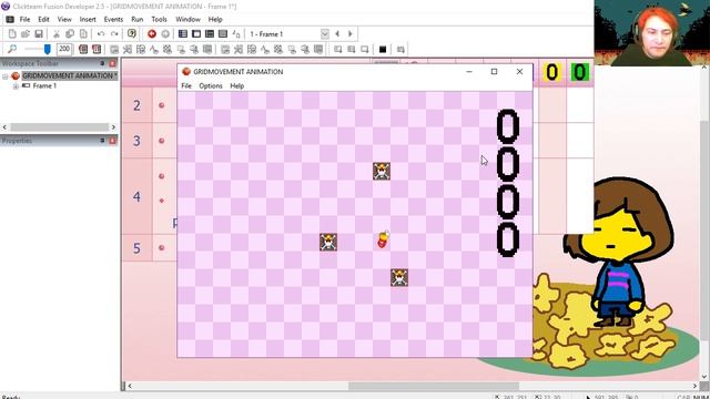 Grid Movement: in a game maker software CLICKTEAM FUSION 2.5 смотреть онлайн