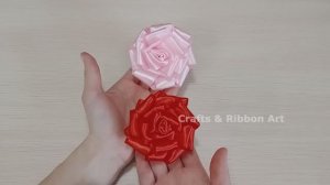 Супер простые идеи для создания ленточных роз - Удивительный трюк с масштабированием - Сделай сам