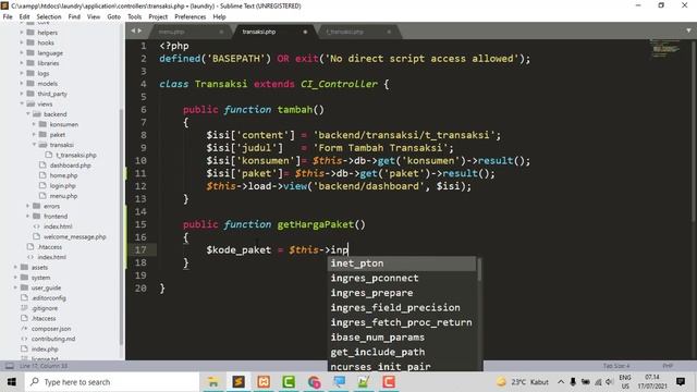 Tutorial Aplikasi Laundry #13 Membuat Form Tambah Transaksi смотреть онлайн