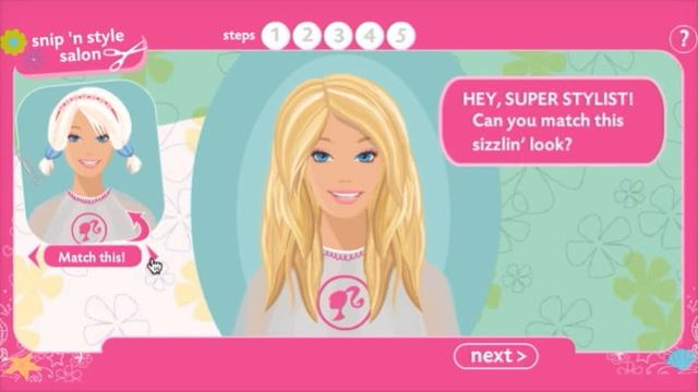 Игра "Барби. Салон Красоты" смотреть онлайн