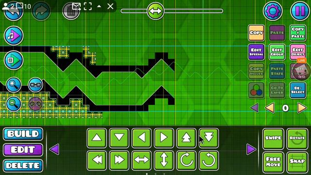 Строю уровень в Geometry Dash (REQ=ON) смотреть онлайн