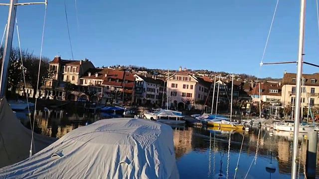 Suisse Switzerland Lutry Швейцария Лютри набережная Remblai Léman Lake Lac озеро Женевское смотреть онлайн