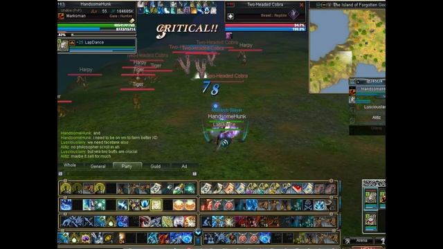 Rappelz Island of Forgotten Gods new dungeon, Marksman , Behemoth boss + mob farming. смотреть онлайн