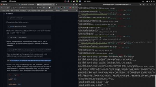 PGADMIN Installation guide on LINUX | Primary installation for Arch | PostgreSQL overview