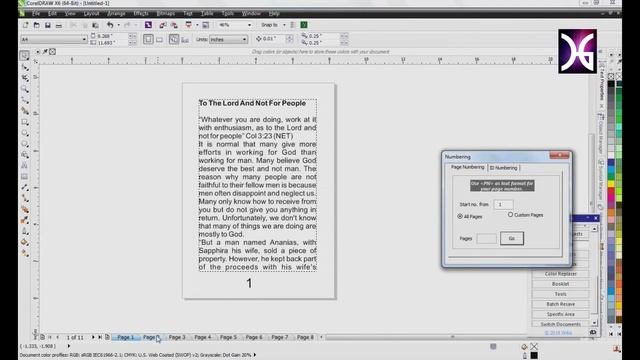 How to number CorelDraw Pages Easier and Faster with YinkaMacs Macro смотреть онлайн
