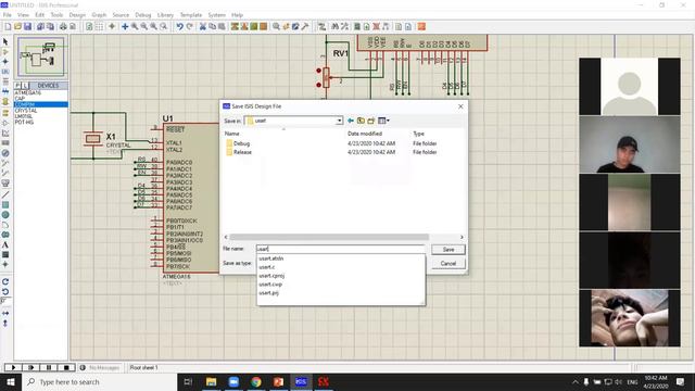 [Atmega16 USART] Practice Programming  Transmitter And Receive Thround COM Port, Simulation Proteus
