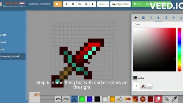 How I Make Swords on Nova Skin Minecraft Resource Pack Creator! #minecraft #texturepack