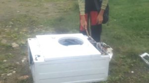 Взорвали стиральную машину ч.2