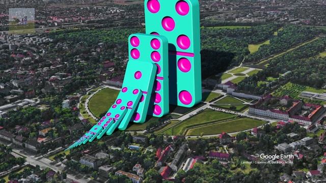 Domino Effect - The largest domino simulation on Real Footage V10 смотреть онлайн