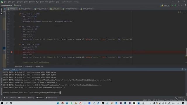 Python_Pycharm Pong Game code and gamePlay 2021 смотреть онлайн