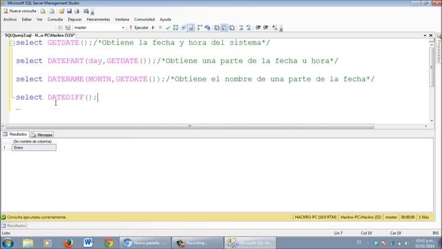 Tutoriales SQL Server #18 funciones de Fecha y hora смотреть онлайн