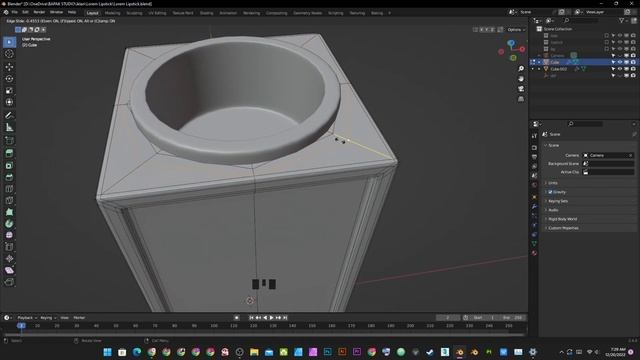 How to Model a Lipstick in Blender 3.4 (Timelapse) смотреть онлайн
