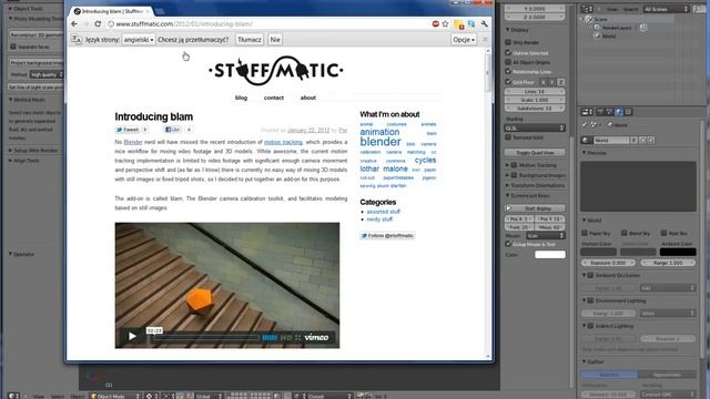 Blender camera mapping tutorial using Google SketchUp, Gimp and Blam script смотреть онлайн