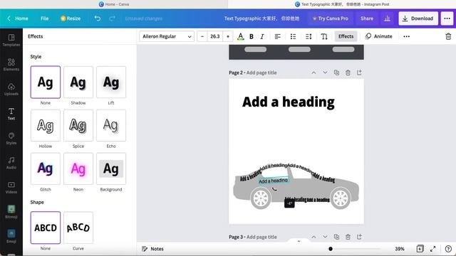 Typographic Art Text | canva tutorials 51 смотреть онлайн
