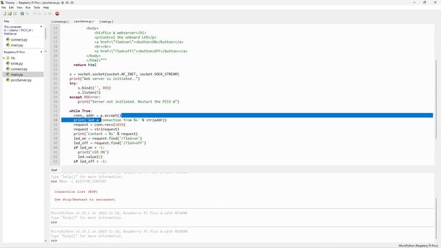 Raspberry Pi PICO-W web server: Controlling onboard LED #03 смотреть онлайн