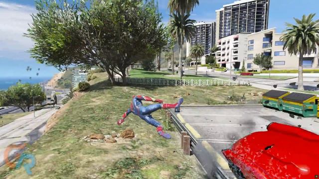 GTA 5 Iron Spiderman No Seatbelt Car Crashes - Spider-Man Ragdolls Compilation (Euphoria physics) смотреть онлайн