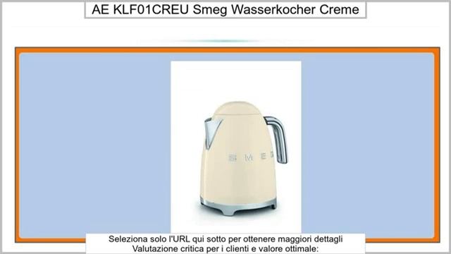 Smeg KLF01CREU Wasserkocher 1,7 L, creme смотреть онлайн