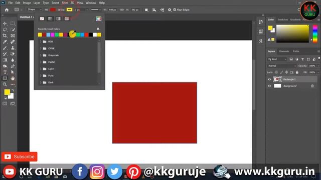 Rectangle Tool in Photoshop in hindi |Rectangle Tool Ko Photoshop me kaise use kare смотреть онлайн