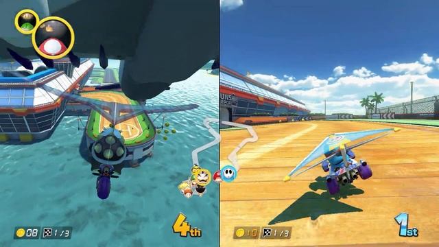 MARIO KART 8 Deluxe STAR Cup 1st Race on Sunshine Airport racetrack with Morton & Light-blue Shy Gu смотреть онлайн
