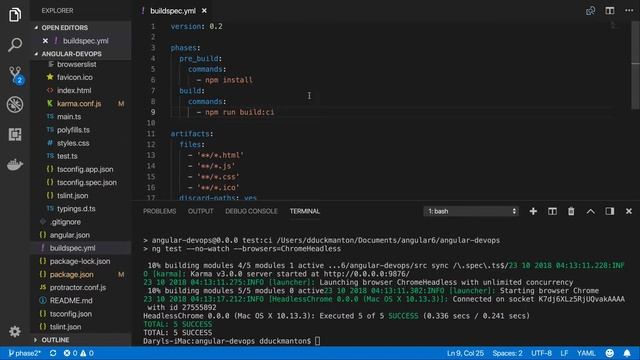 AWS CodeBuild - Running Angular Unit Tests смотреть онлайн