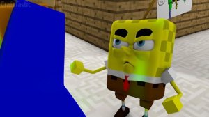 BALDI'S BASICS VS SPONGEBOB CHALLENGE REMASTERED! Minecraft Game Animation Video