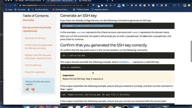 CPanel With GitHub SSH How To Use Push Automatic Deployment With Git Version Control