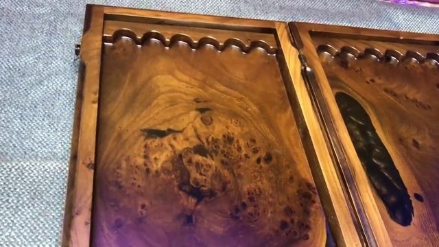 нарды из массива карагача,с эпоксидной смолой. смотреть онлайн