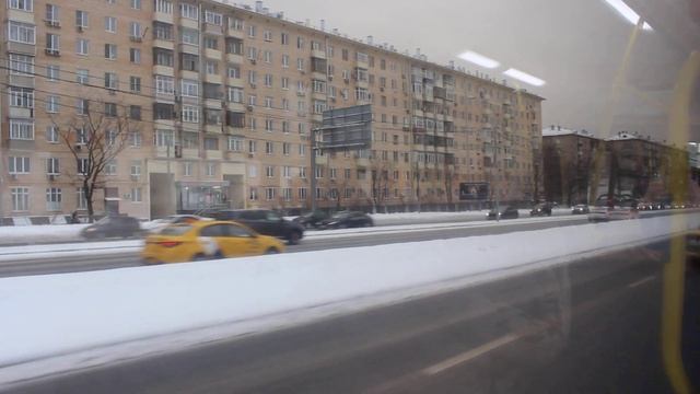 От МГУ до улицы Крупской - на совершенно пустой "гармошке" едем по первому маршруту в январе! смотреть онлайн