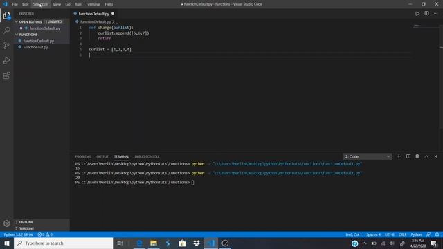 Python 3 Basics Tutorial #14 Function Default arguments/ Reference vs Value смотреть онлайн