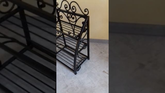 Кованая полка для обуви, обувная полка в прихожую смотреть онлайн