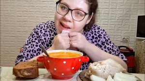 Мукбанг Щи, Курица/Держу мужа из-за его пенсии? Неее, куй ты угадала