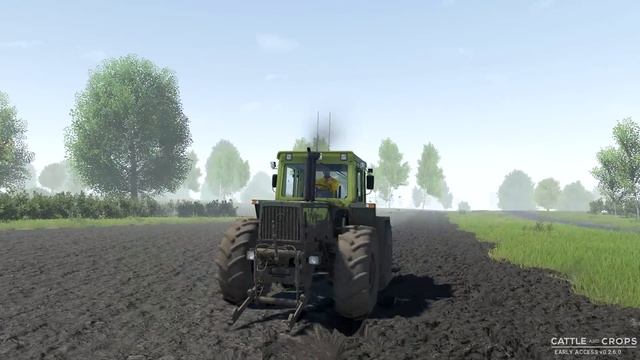 Cattle and crops - Plowing with MB Trac смотреть онлайн