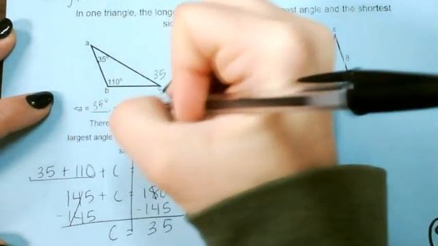 Find the largest angle using the ANGLE SIDE THEOREM смотреть онлайн