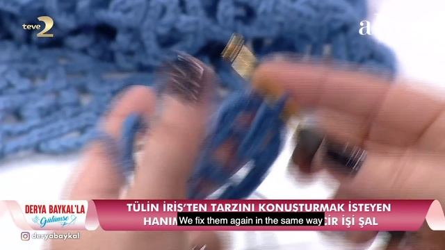 Alize Superlana Midi Ombre Batik Ile Zeminsiz Zincir İşi Şal - Baseless Chain Work Tutorial