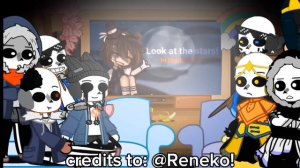 SANS AUS react to fandoms [pt1/6 AFTON FAMILY [Multiverse_traveler970!]