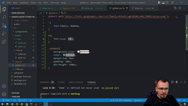 Demais PÁGINAS e estilização GLOBAL - FRONT END REACT #17 смотреть онлайн