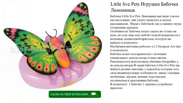 Little live Pets Игрушка Бабочка Лимонница детские игрушки видео смотреть онлайн