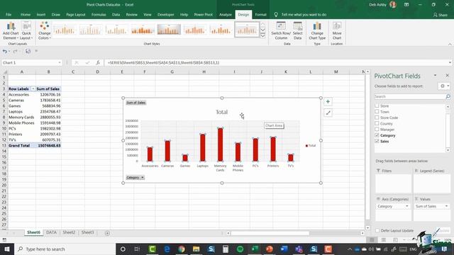 Pivot Charts Tutorial: Microsoft Excel Tutorial смотреть онлайн