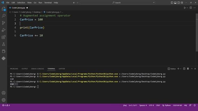 Python Tutorial For Beginners #6 - Augmented Assignment Operators смотреть онлайн