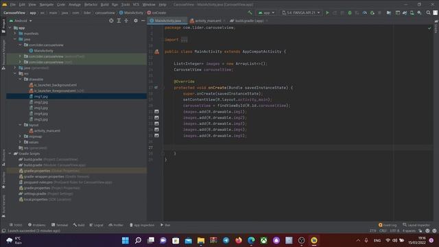Android Studio CarouselView смотреть онлайн
