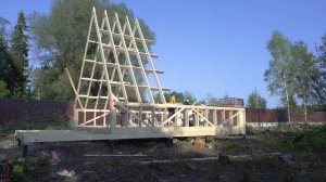 Афрейм с аттиковой стеной. Сборка на участке клиента