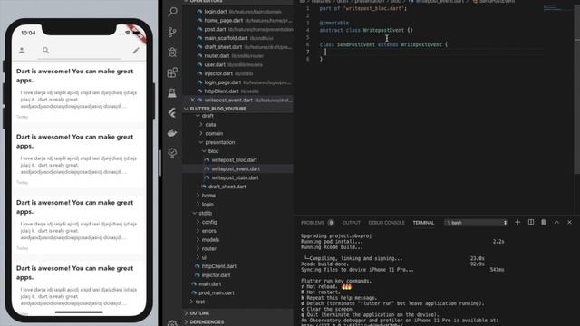 Flutter Full Project | Flutter Blog - Ep. 4 - API Keys & security, BLoC смотреть онлайн