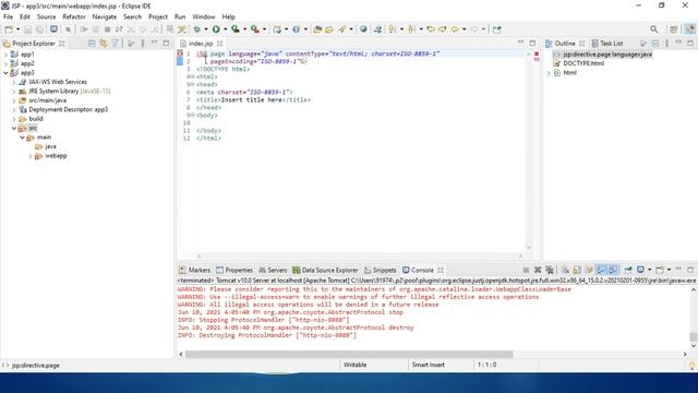 Setup of apache tomcat and first Program in JSP | Add Jar File | JSP Tutorials in Hindi |#2 смотреть онлайн