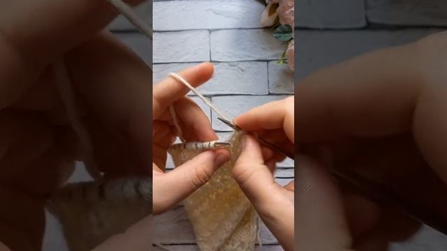 Простой узор спицами для украшения лицевой глади. смотреть онлайн