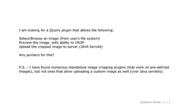 HTML : Crop and Upload image using jQuery/Java смотреть онлайн
